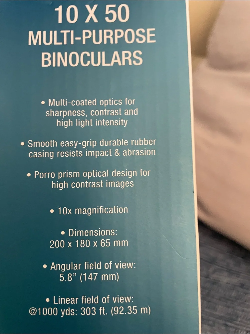 Brookstone Black 10x50 Multi-Purpose Binoculars